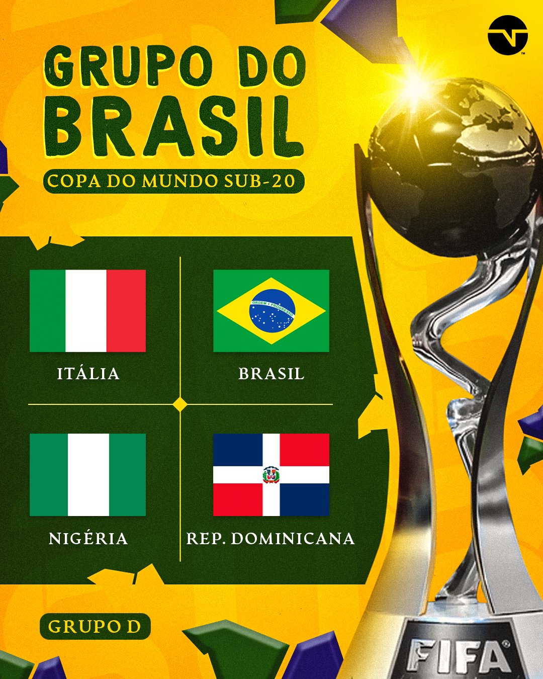 Time Brasil on X: Definido o grupo do 🇧🇷 na Copa do Mundo de