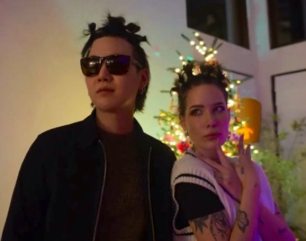 Yoongi with Halsey 😄🤍