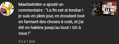 J'allais chercher des superlatifs pour vendre notre vidéo sur Hunter : Le Jugement... mais les commentaires le font BIEN MIEUX que moi !

Ne passez pas à côté d'un des contenus les plus quali de la chaine : youtube.com/watch?v=NJ5a1j…

PS : je suis pas responsable de vos cauchemars😱