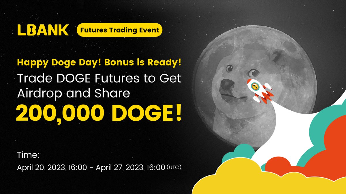 LBank_Exchange's tweet photo. Buckle up for the Moon launch! Ready to take your $DOGE to Moon?🚀🌕

Trade $DOGE on #LBankFutures and win a share of 200,000 $DOGE!

🎉 Get a Lucky Airdrop: Just simply RT + TAG 3 friends.
🎁 3*50U Futures Bonus!
🎁 5*10U Futures Bonus!
✅Fill out this form：https://t.co/0m61V5Iyex

Learn more: https://t.co/wBHjQFEwkY
💰Trade now:https://t.co/nIZbasfKT8…