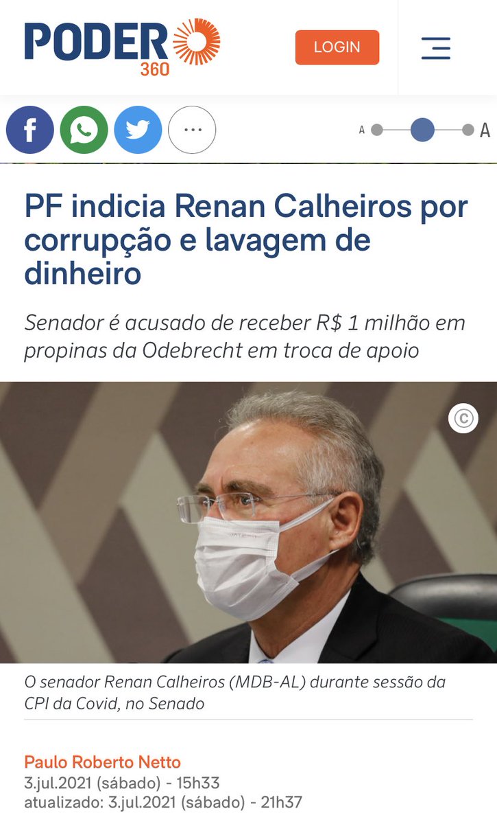 Marina92011959's tweet photo. Esse é o Senador que pretende compor a CPI dos atos golpistas? NÃO . https://t.co/FQLOAtQHI5