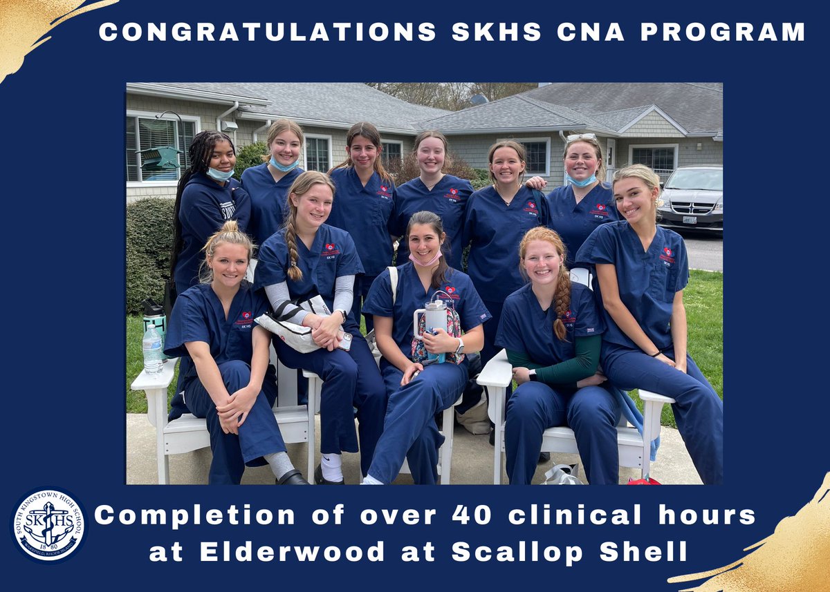 Karen Amber (@ksmcguire12) on Twitter photo Congratulations to our CNA students! Over 40 hours of volunteer clinical work completed! Check out our CNA CTE program- bit.ly/skhscteprogram @ChipPhD <a href="/MrRollins/">Aaron Rollins</a> <a href="/skhsrebels/">South Kingstown High School</a> #SKdoesCTE Congratulations to our CNA students! Over 40 hours of volunteer clinical work completed! Check out our CNA CTE program- bit.ly/skhscteprogram @ChipPhD <a href="/MrRollins/">Aaron Rollins</a> <a href="/skhsrebels/">South Kingstown High School</a> #SKdoesCTE