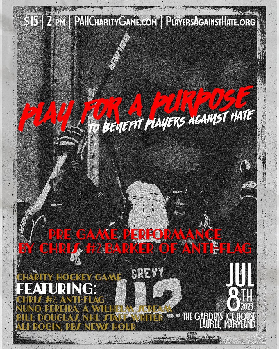 Be sure to grab your tickets early for this year's Play for a Purpose charity game!

Not only are Chris No.2 and Nuno Pereira on tour together, but they'll be playing at Play for a Purpose this July! Get your tickets today at PAHCharityGame.com
