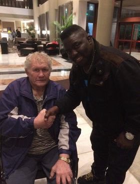 Here is a great photo of me and Harley Race from a 2017 wrestling convention in New York that was sent in by Tim Mahon.