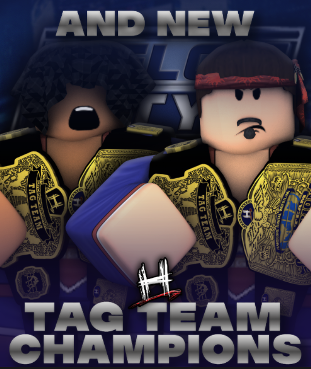 HDW_RBLX's tweet photo. #VELOCITY 🔵 , #andnew
We have crowned new Tag Team Champions, New Cruiserweight Champion, and a NEW Womens Champion!
Congratulations to #Movelook & #ChrisVXF , @KWOspreay , @LxcyMxtthxws https://t.co/yeQUuav7dr