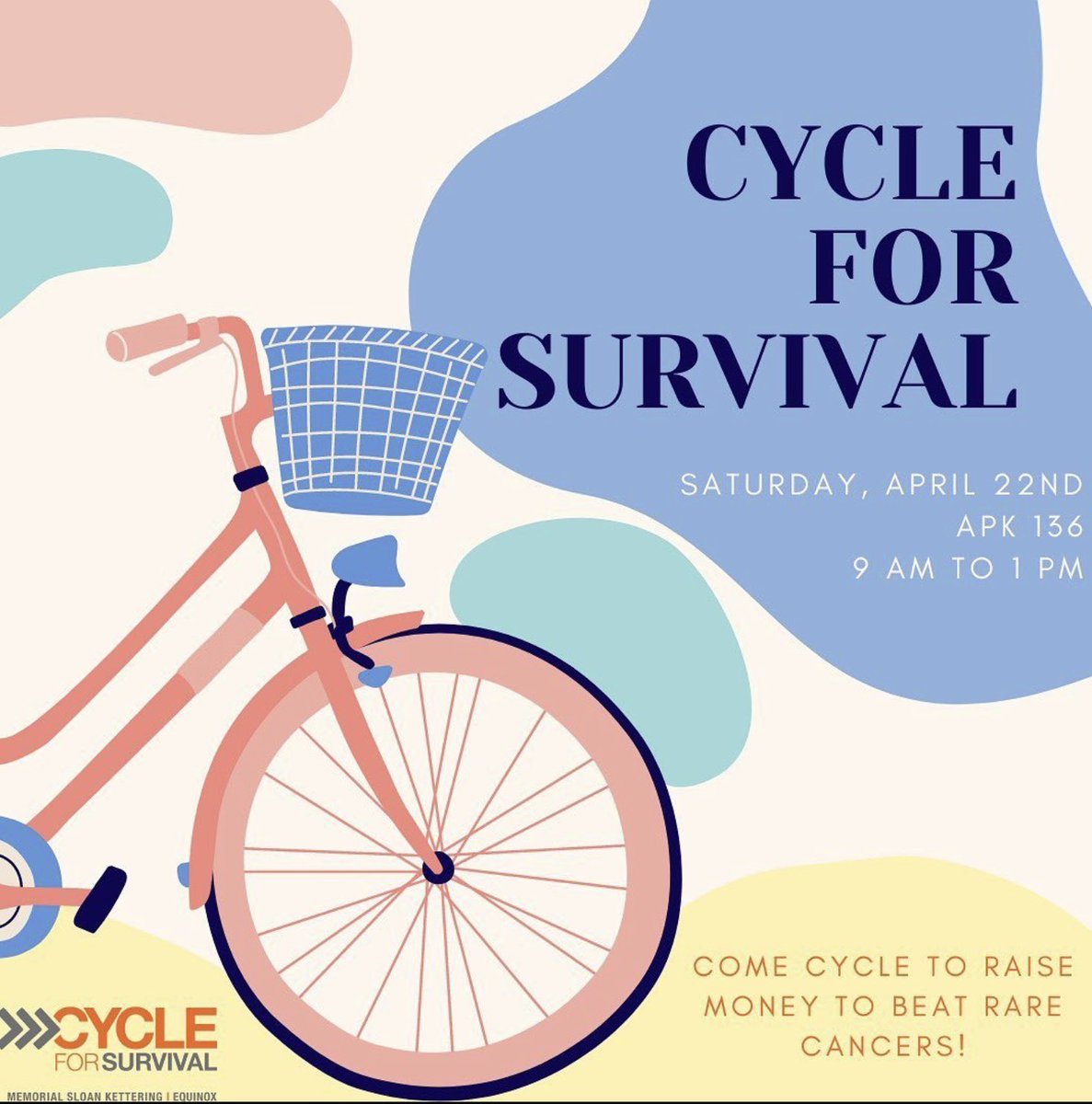 SupportSmac's tweet photo. SMAC @LafCol is raising funds for @MSKCancerCenter this Saturday! Donate to or join "Team Perry Lafayette" here: https://t.co/ZaHMquZ1N5 

✌️out cancer!

#CycleforSurvival #CancerResearch #fundraiser #cancerfighters #studentleaders https://t.co/C7NcD0sNZ2