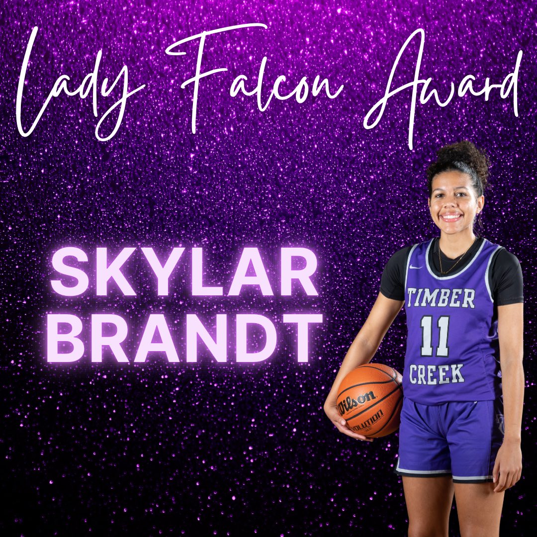 Lady Falcon award Skylar Brandt! She pushes everyday and has a heart of a champion!