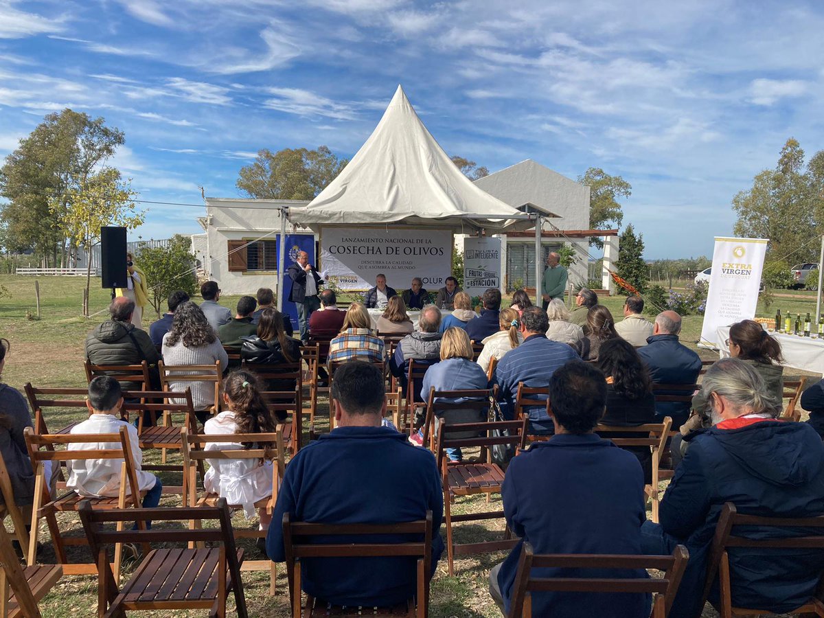 LATU_uy's tweet photo. ¡Un placer para el #LATU y @latitud_uy acompañar el Lanzamiento Nacional de la Cosecha de Olivos 2023 en Casupá, Florida! Celebremos juntos la calidad del aceite de oliva uruguayo 🌿🫒🇺🇾 #asolur #aove #aoveUY #LATUruguay #aceitedeoliva https://t.co/8me1XUYk74