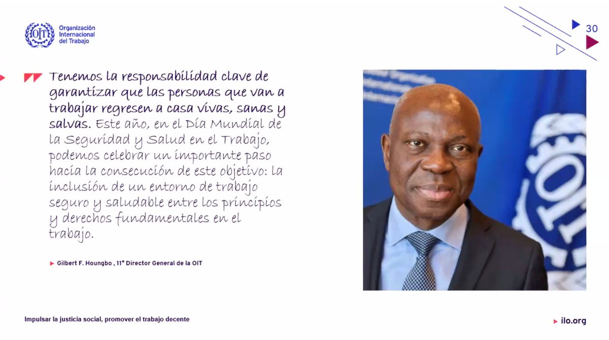OITAndina's tweet photo. Con la declaración de un entorno de trabajo seguro y saludable como 5º principio y derecho fundamental del trabajo, los convenio de la OIT #C155 y #C187 ahora son fundamentales
Estos buscan 0⃣ accidentes y enfermedades en el lugar de trabajo:
Tzvetomira Radoslavova @OITAmericas https://t.co/kT1FtOxwT2