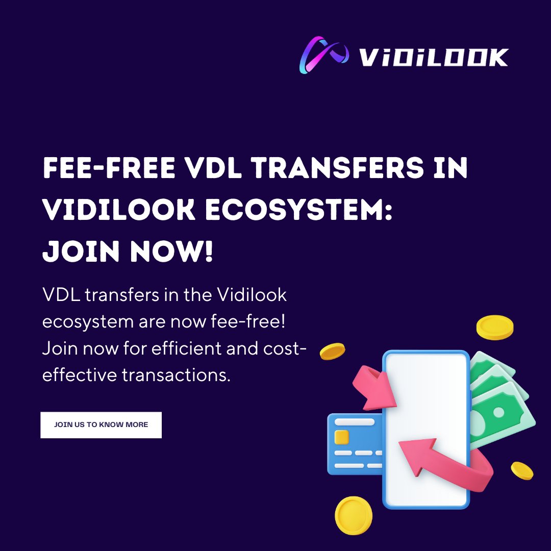 ViDiLOOK_Direct's tweet photo. Join the VidiLook Ecosystem and Strengthen the Community with Mutual Transfers and VDL Package Purchases

#vdl #earning #cryptomarket https://t.co/KUoUVuTl5G