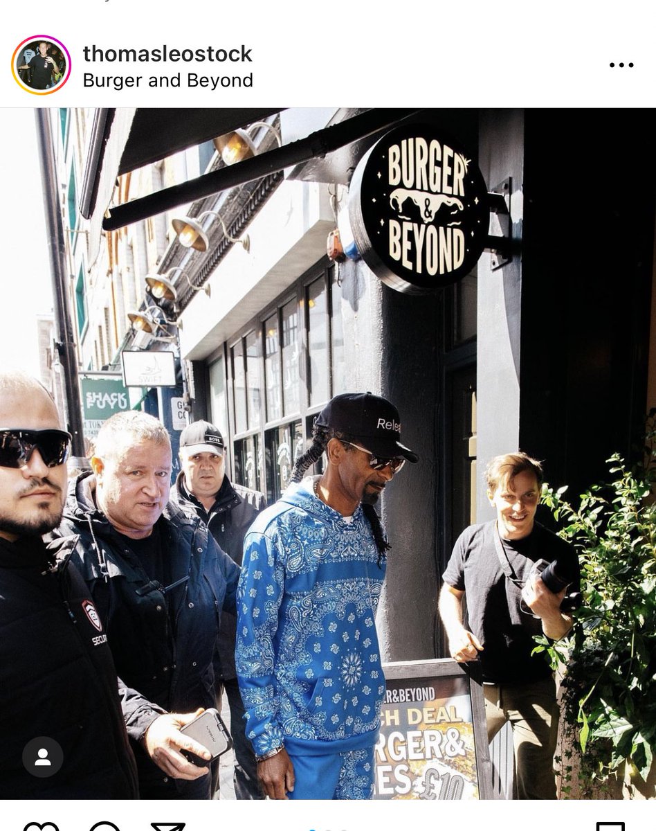 DannyMonty1's tweet photo. @CrimeLdn @SnoopDogg Lad I know runs burger and beyond in London .. yes it was him for any doubters https://t.co/E80S782EvN