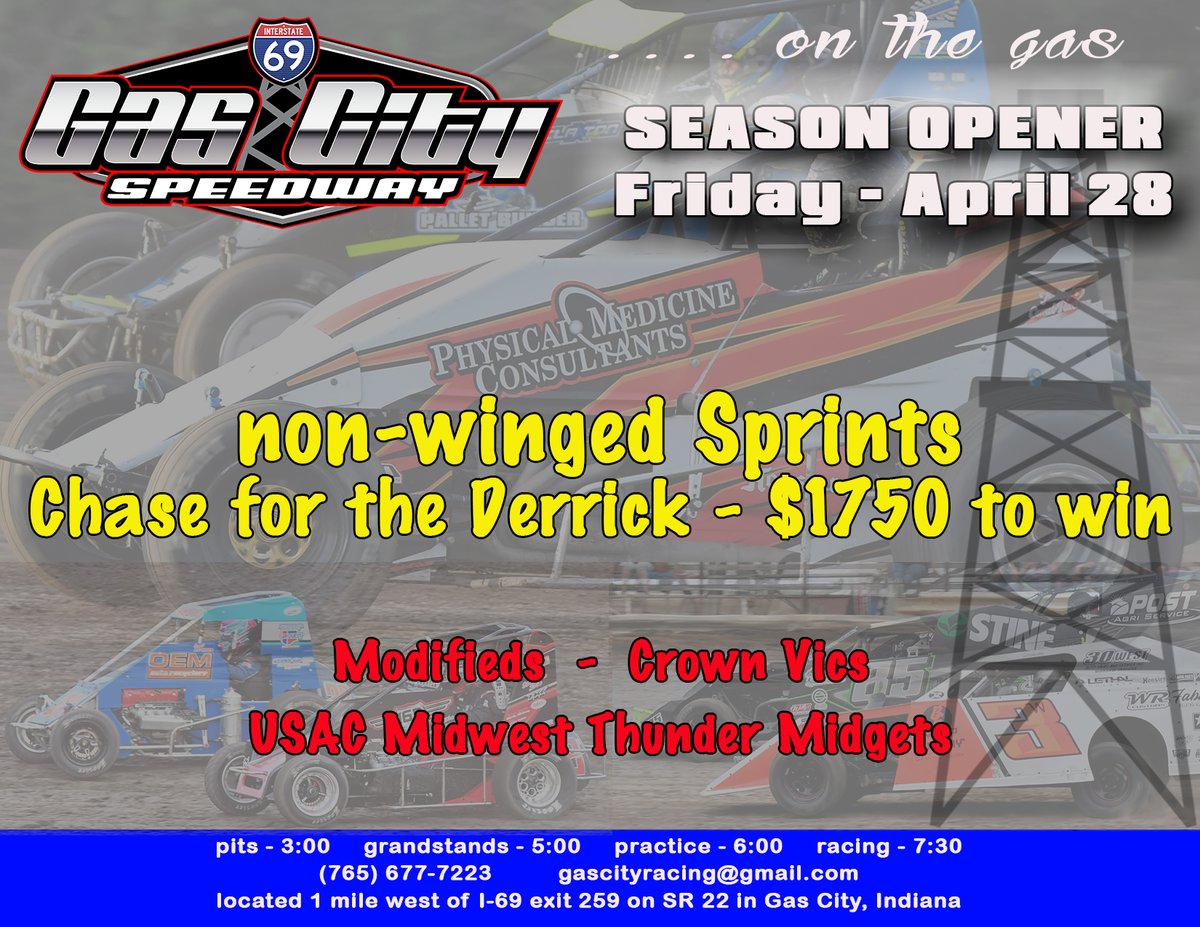 GasCitySpeedway's tweet photo. Getting ready for #onthegas at @GasCitySpeedway for 2023 opener https://t.co/Hek04mVta9