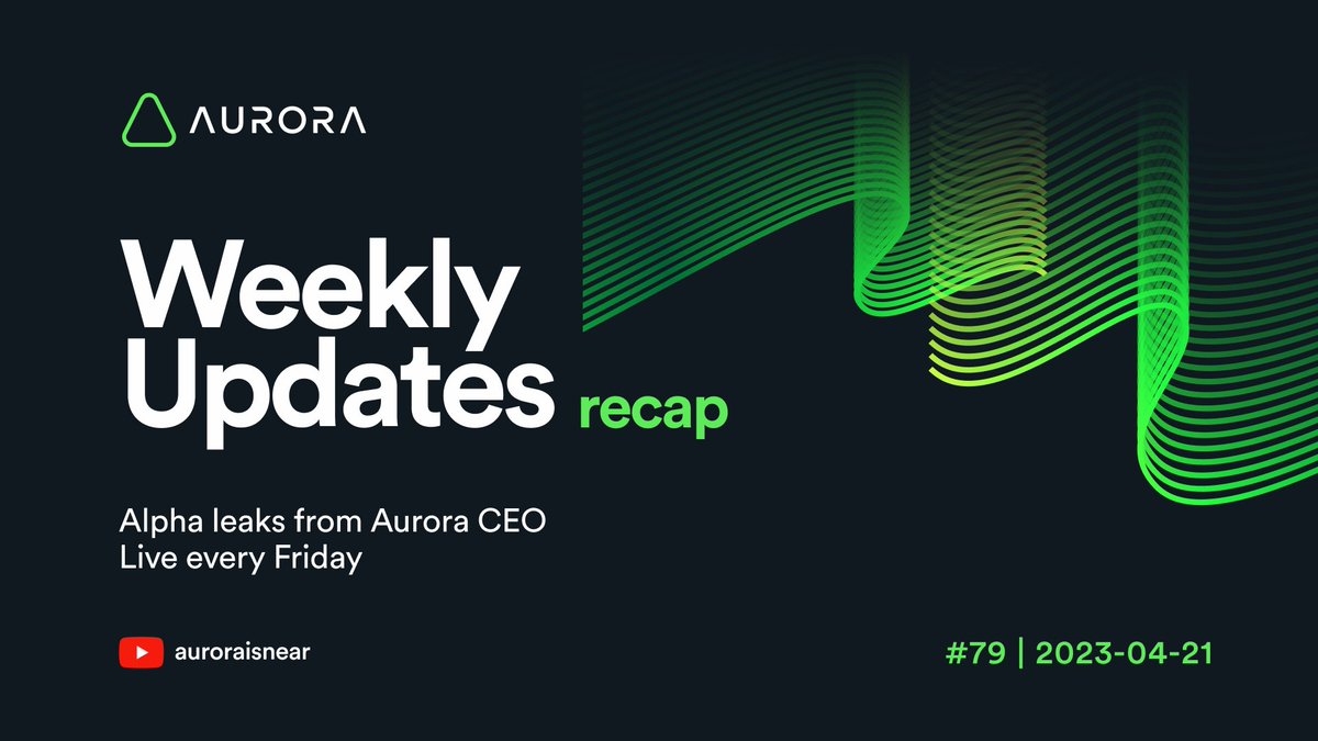 You can now read our weekly round-up on our blog! 👀

Check out the latest news and have a great weekend ✨
aurora.dev/blog/aurora-we…