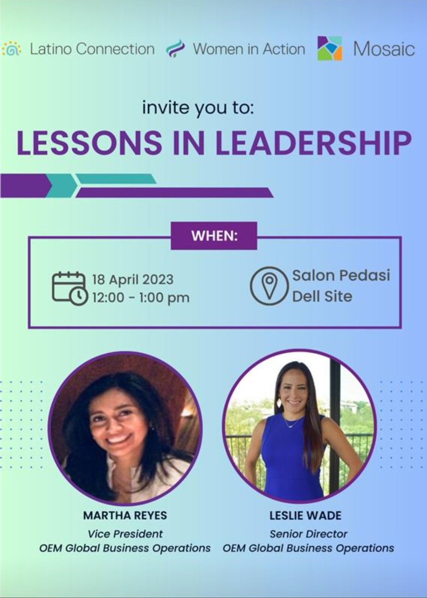 Luccia507's tweet photo. #LessoninLeadership Amazing event at #DellTecnologiesPanama we had the visit of great leaders @Martha Reyes @Leslie Wade VP Shared her experiences and powerful tips #leadership #careerdevelopment #WomaninAction #WIAPanama #LatinoConnection #Mosaic #Thankyou #iwork4dell https://t.co/AYDpp2C45W