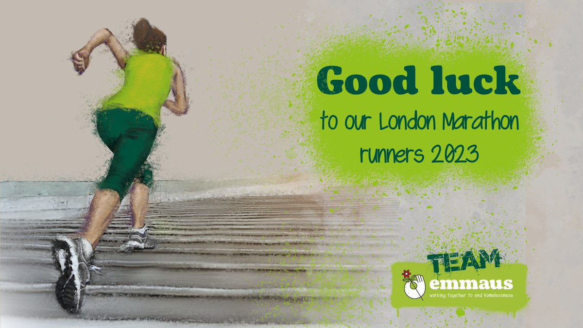 EmmausUK's tweet photo. Wishing all the best to Ian, Paul, Emma, Suzanne, Junior, Oliver and Sam as they take on the #LondonMarathon today in aid of Emmaus.
Good luck #TeamEmmaus! https://t.co/hgWJu0VOoE