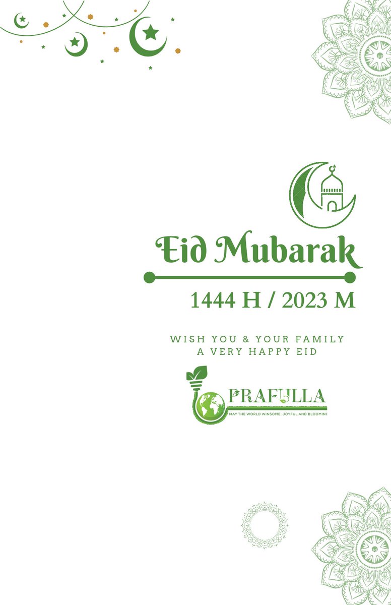 Prafulla_BD's tweet photo. Wish you and your Family a very Happy Eid.🌸
- Eid Mubarak!
#PrafullaBD https://t.co/cSFlX4gPiQ