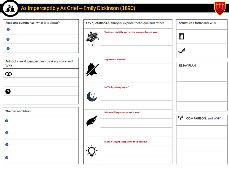 HelenHinde3's tweet photo. Done a lot of thinking around the anthology &amp;reducing the load for students / streamlining what's revised. Created one page revision summaries for each poem focusing on just five pivotal quotations. Some really strong results with my Y11 class in terms of engagement &amp; retention. https://t.co/qNOqJI5Q1x