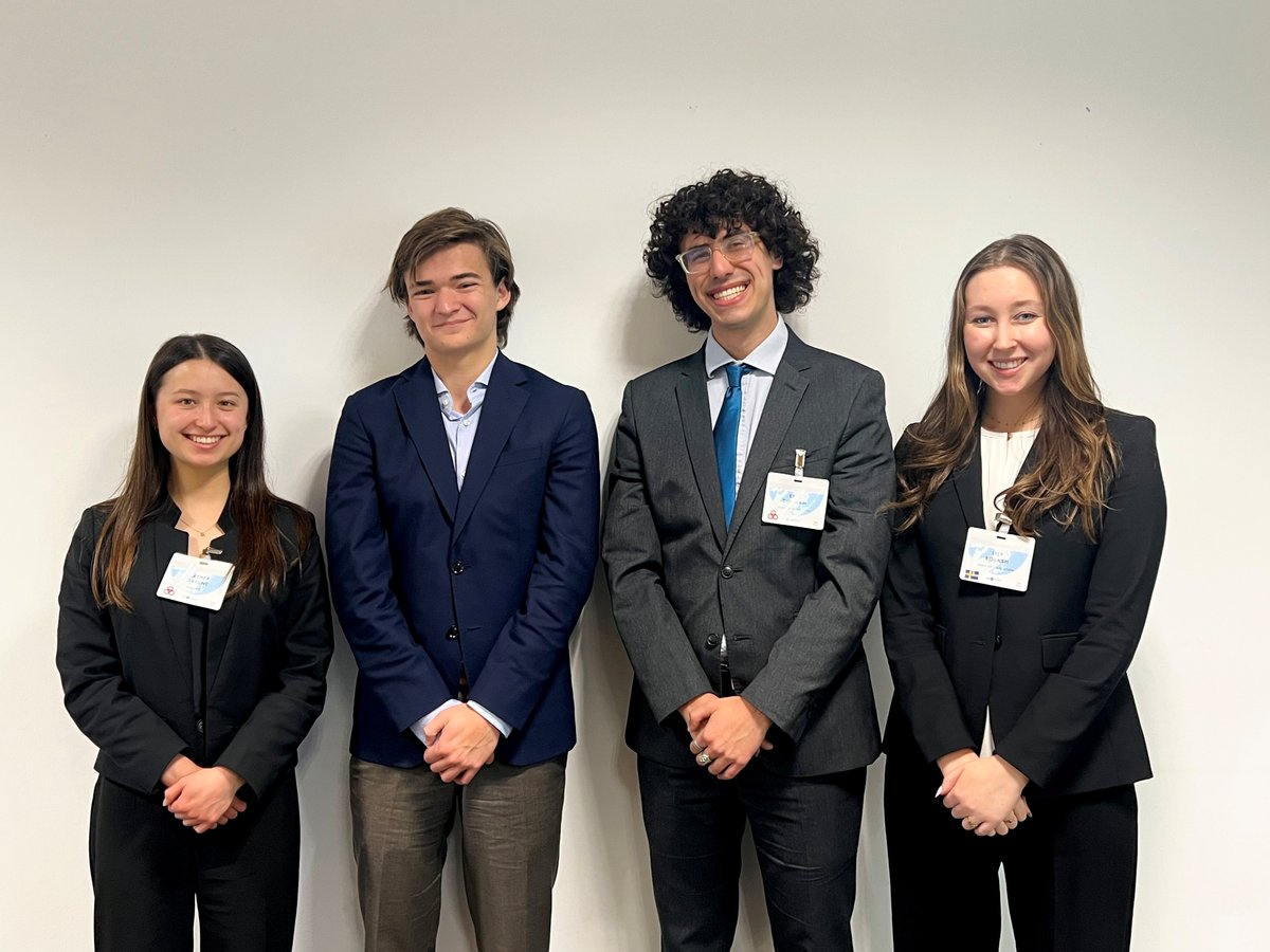 GlobalOfficeStA's tweet photo. 🥇We are proud to share that four @univofstandrews students; Heather Fortune, George Barton, Eric Dunham and Lily Bolash were selected to be delegates at the prestigious Scotland Model Arctic Council #SCOTMAC 2!
Read about their experience➡️https://t.co/qnEgrMdqGo
#EverToExcel https://t.co/wmFXyYZGig