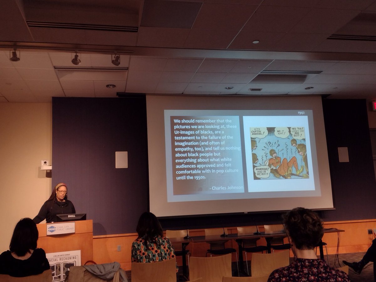 ComicsReckoning's tweet photo. Only a week ago we had @QianaWhitted and @DarieckScott giving terrific presentations on "The World as Wakanda” and on “Desegregating Comics”. You couldn’t attend? Check out the recordings! https://t.co/fhfPRLPFSq https://t.co/bEK7U68Aay