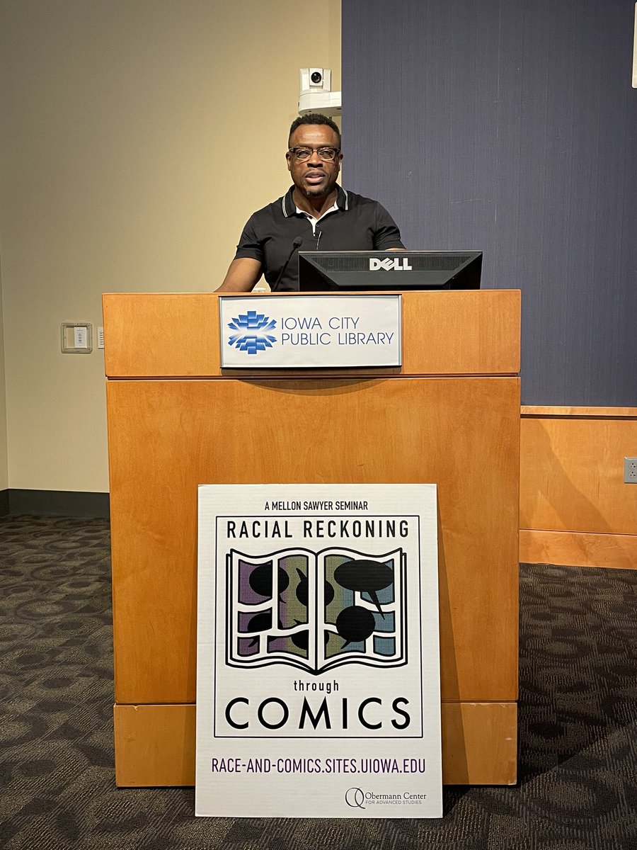 Only a week ago we had <a href="/QianaWhitted/">Qiana Whitted</a> and <a href="/DarieckScott/">Darieck Scott</a> giving terrific presentations on "The World as Wakanda” and on “Desegregating Comics”. You couldn’t attend? Check out the recordings! race-and-comics.sites.uiowa.edu/past-events-an…