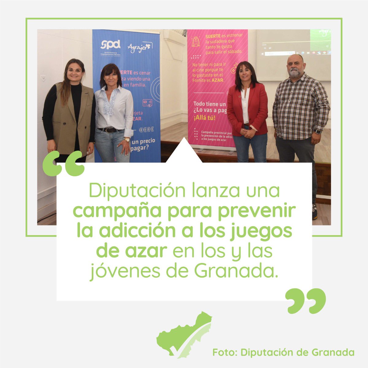 Diputación de Granada pone en marcha una campaña para prevenir la adicción a los juegos de azar en los/as jóvenes. 

ahoragranada.com/noticias/diput…