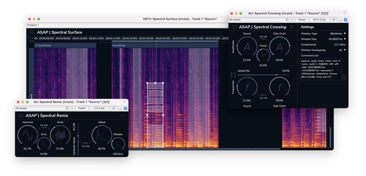 ircamforum's tweet photo. After #Dicy2, today we invite you to watch the latest tutorials on #ASAP, the plug-in collection developed by Pierre Guillot 🎛️🎚️

👉 https://t.co/C1DXCiOswC

#sound #spatialization #soundanalysis https://t.co/oQ37gsgHiK
