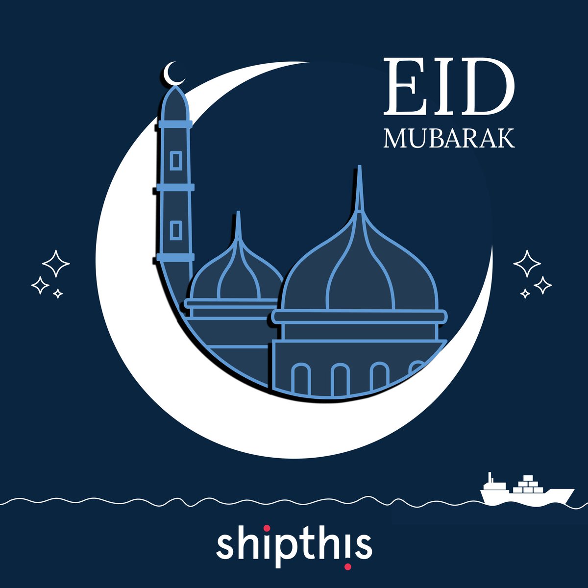 @Shipthis_inc  wishes you and your family peace, harmony, happiness, good health and prosperity on the auspicious occasion of Eid. Eid al-Fitr Mubarak!! to everyone celebrating.

 #EidMubarak #eid2023 #freightforwardingsoftware #logisticssolution #supplychainmanagement🤲😃🌙✨