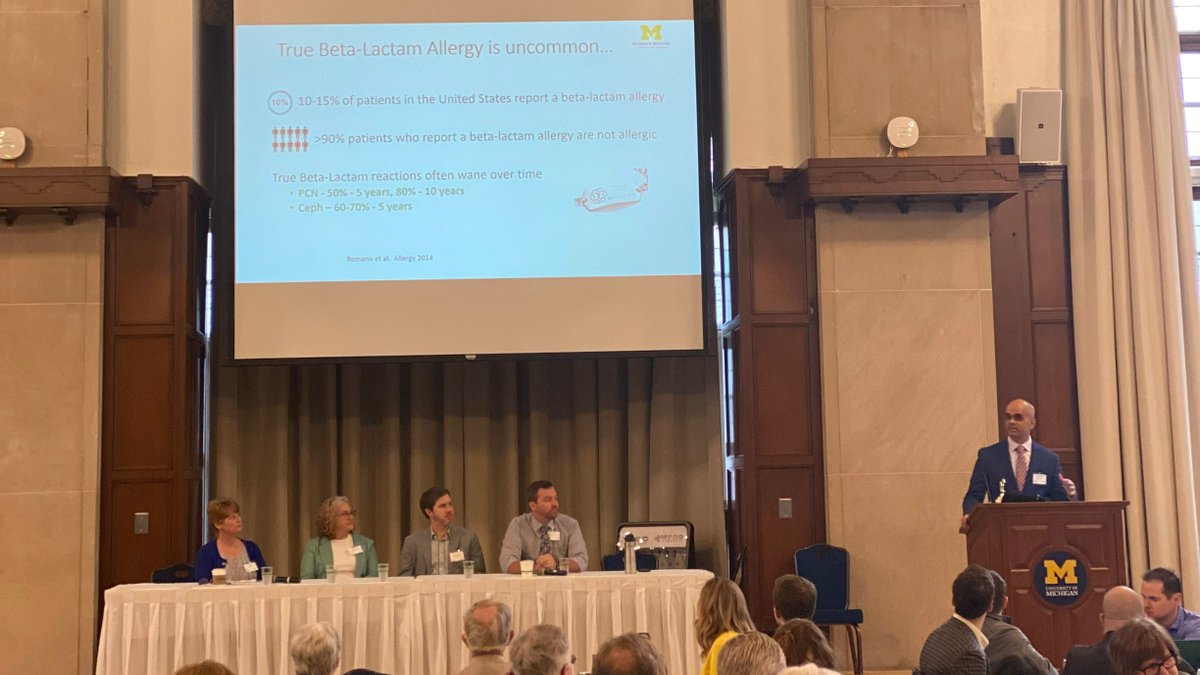 The panel discussion on Beta-Lactam Allergy Screening is starting now at the
@MSQCPSO/<a href="/MPOGASPIRE/">MPOG</a>
collaborative meeting.