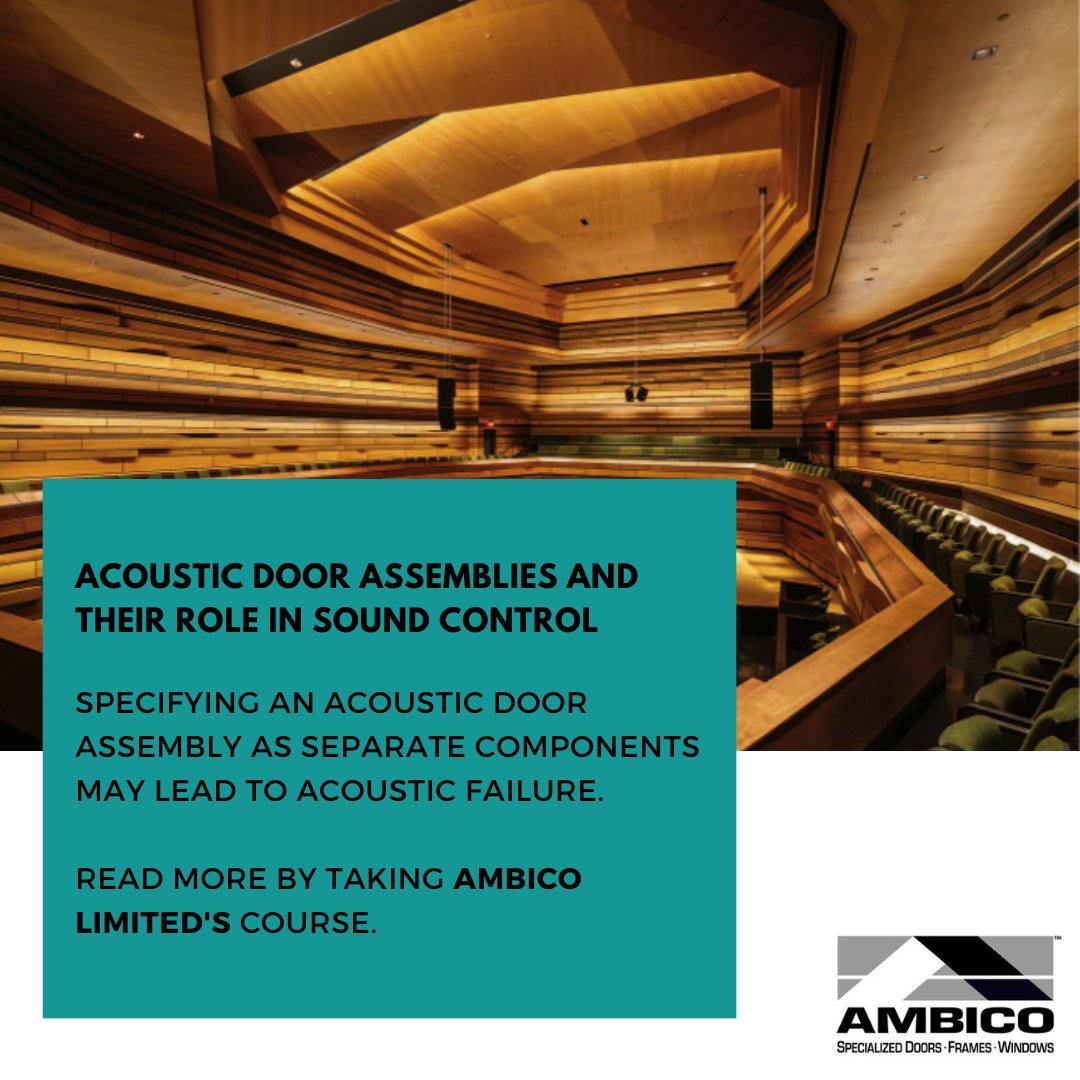Stay on top of the latest with our FREE online course.

<a href="/AMBICODOORS/">AMBICO</a> : Acoustic Door Assemblies and Their Role in Sound Control - aecdai.ly/ambico06d