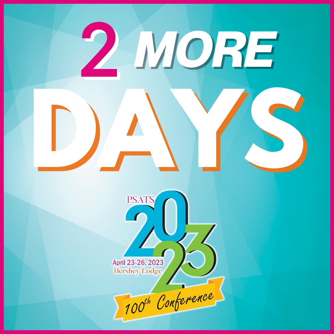 PSATS's tweet photo. 😁It's almost here! 😁
 #PSATSConf23 https://t.co/Nm5mP8qL3i