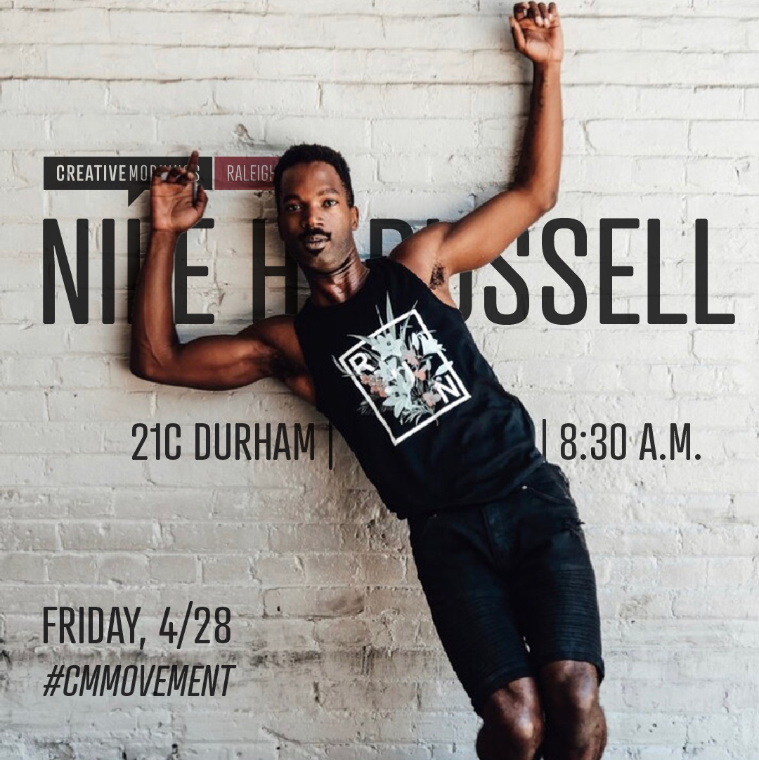 CM_RDU's tweet image. Registration for our April event #CMMovement with Nile Russell, Director of Education at @AmerDanceFest is now live! 📅 Join us on Friday April 28th at 8:30 am at @21cdurham. Grab your ticket: creativemornings.com/talks/nile-h-r… @brandfuel @counterculture #creativemornings #durhamnc #cmrdu