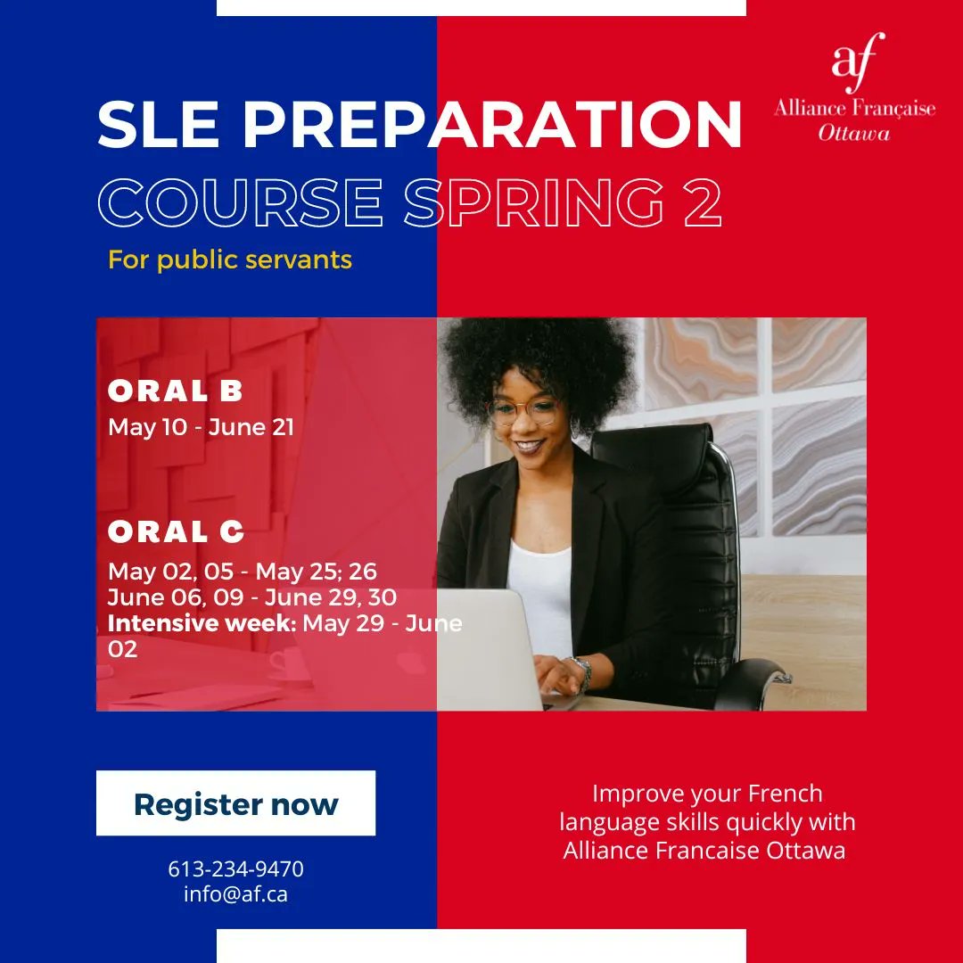 Our SLE calendar for the Spring 2 session is online and available. You can now choose your courses and register to make your French blossom this spring!