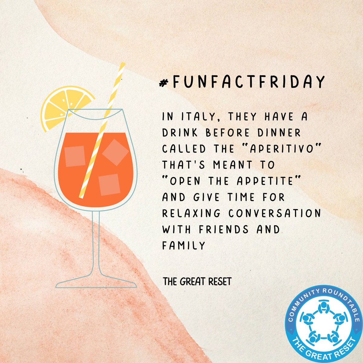 ResetGreat's tweet photo. Our intern Sophia is enjoying her study abroad in Italy and wanted to share some knowledge she's discovered across the pond🇮🇹  
#FunFactFriday #TheGreatReset #CommunityRoundtables #ListenFirst https://t.co/FKwQ1FxUfj