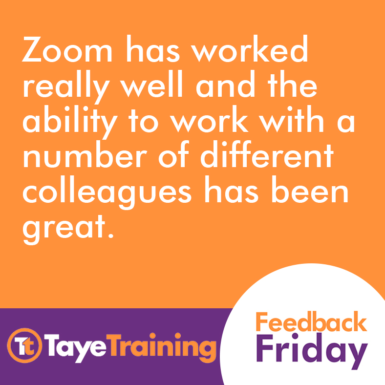 TayeTraining's tweet photo. Being able to interact with colleagues from across departments and even across the country has been one of the real highlights of training delivered remotely! 🧡

#FeedbackFriday #Training4Influence #CriminalJustice #Socialcare #Charity #Safeguarding #Training #Onlinelearning https://t.co/ZuH0nP7AFY