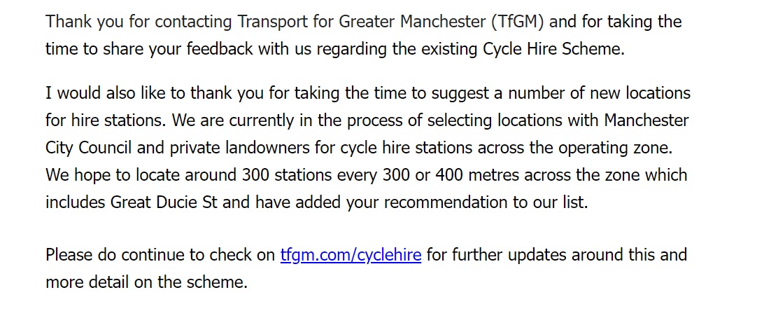 Cyclinstructor's tweet photo. Thanks @OfficialTfGM https://t.co/6PJGym91MU