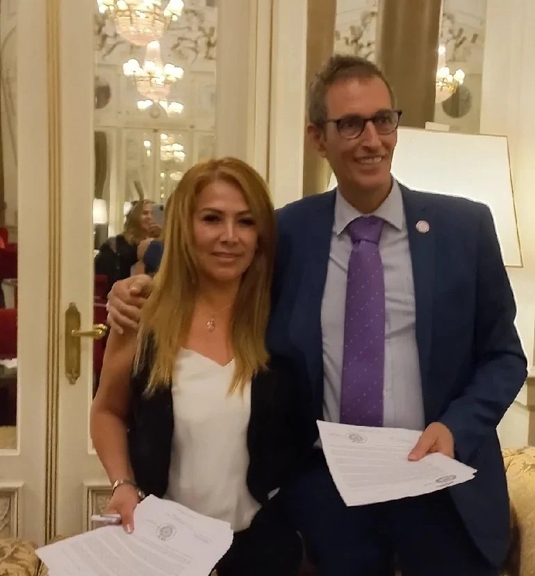 RMIDREDMUNDIAL's tweet photo. La Red Mundial Inclusiva a la Discapacidad - RMID, mantuvo un encuentro en la Ciudad Autónoma  de Buenos Aires - Argentina con él Cansiller Europeo Guiseppe  Presta, y la Presidenta  Ely  Chuquiyauri, acompañaron el Embajador Martin Maure,  y él Dr. Horacio Late, y en un marco,.. https://t.co/sbGkFa4DZl