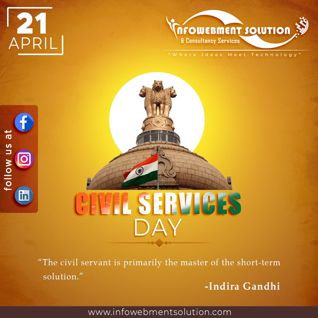 InfowebmentS's tweet photo. On National #CivilServicesDay, warm wishes to our Civil Servants 💐 who have played a vital role in Nation 🇮🇳 building. It was on this day (21st April 1947),1st Home Minister, Sri. Sardar Patel Ji addressed the first batch of Civil Servants in Independent India. https://t.co/pzjyguDzMe