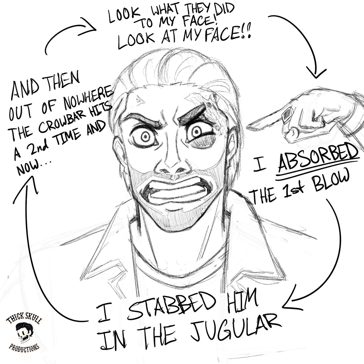 not sure if I’ll always post sketches but I had the pleasure of listening to this story 6 times in a <a href="/BazzaGazza/">Bazza</a> stream

#NoPixel #nopixelfanart #bbmc #bbmcfanart #GTARP