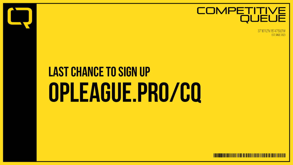 Beta of #CompetitiveQueue starts at 19:00 CEST. 

Make sure you sign up for it:
▶️ opleague.pro/CQ

(and pray to the esport gods that there won't be that many issues)