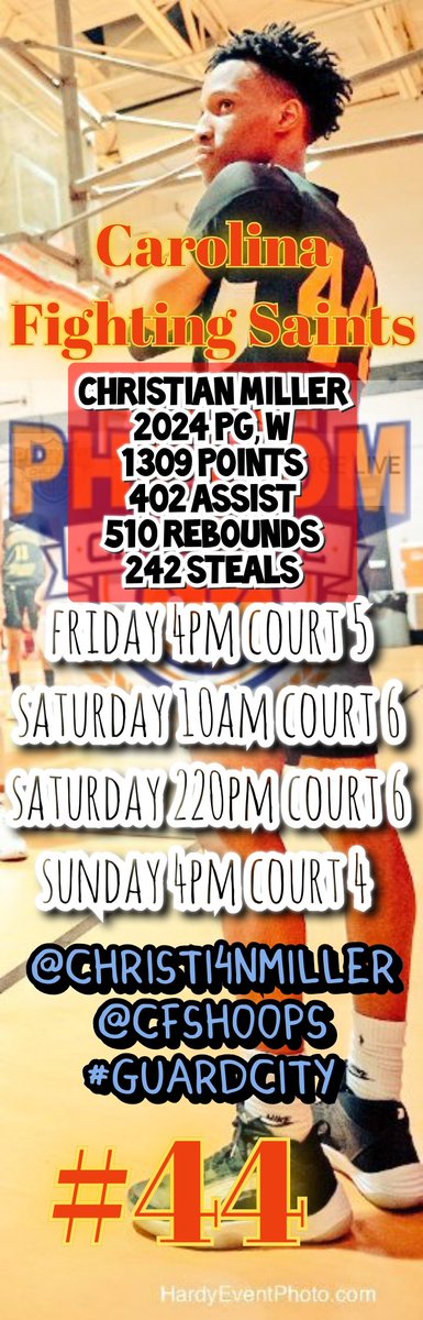 Coaches I'm a 24' Point Guard playing at #PhenomChallenge live event this weekend. If you are free here is my Schedule. Thank you! @CFSHoops @CCPGuardCity @ncpudgy
@DamirStinson87 #guardcity