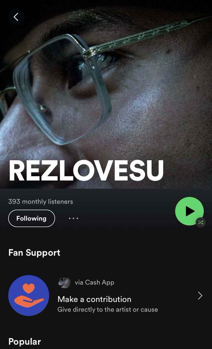 Starting a brand new playlist for artist that would like to be featured:

1. MUST be following “REZLOVESU” on Spotify (screenshot) to be considered.
2. DM your song or reply (be patient there’s only 2 of us going thru songs)