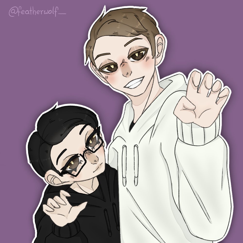 featherwolf_'s tweet photo. i drew my best friend and her partner for her 18th birthday :3 https://t.co/KQbWyaFDj1