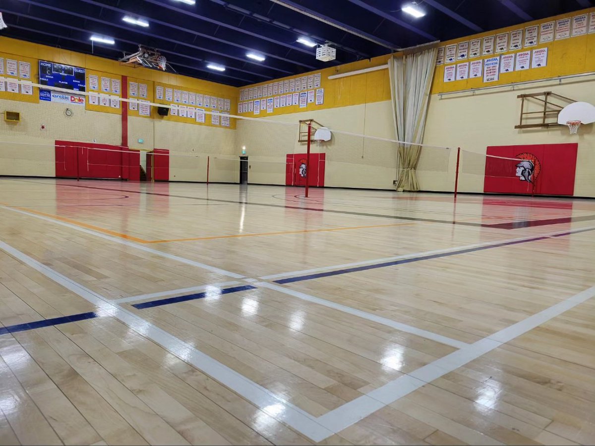 RDPCAthletics's tweet photo. 12 schools, 220 athletes, 400 round robin games. 

The Zone 11 Badminton Championships are ready to get underway! 

Stop by R.D. Parker today and tomorrow to cheer on our JV and SV student-athletes, as they begin their quest for a spot at Provincials!

#RDPCPride https://t.co/FbHpt0t3my
