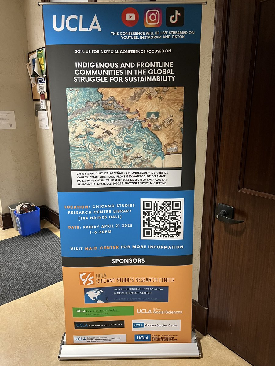 AValenzuelaJr's tweet photo. Conferencing @UCLA_CSRC library 4 Indigenous &amp; Frontline Communities in the Global Struggle 4 Sustainability! Learning from @DrRaulHinojosa &amp; @cvblackucla both professors @UCLAccstudies Frontline communities deserve our attention!  @lasocialscience 
@UCLA @UCLACollege https://t.co/aTGwlPwIQR