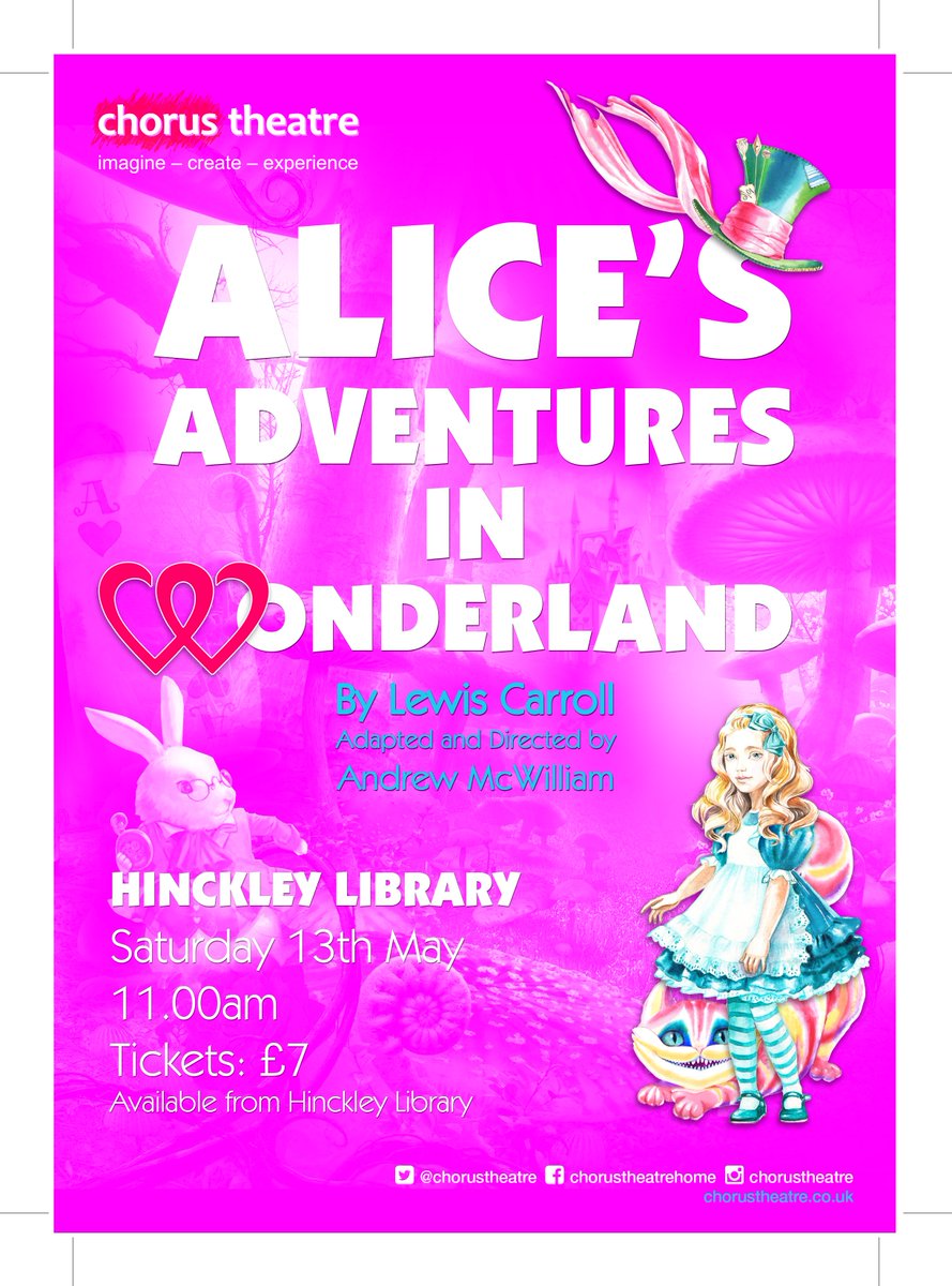 CHORUSTHEATRE's tweet photo. Alice's Adventures in Wonderland...! Coming soon...! https://t.co/ngV1MdtQAx