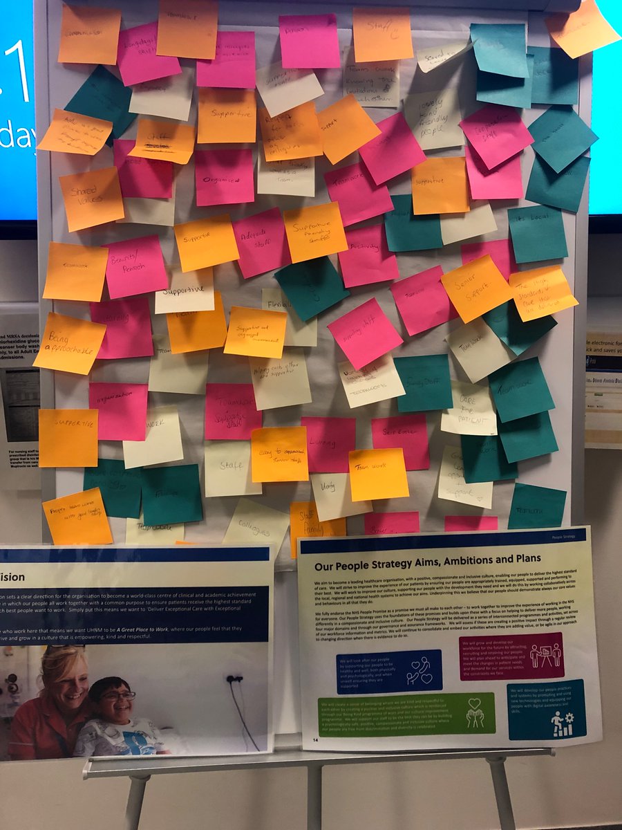 This week team AMU have discussed the UHNM people strategy during their bitesize education handover and staff completed ‘post its’ of what makes AMU at UHNM a great place to work!! A interactive handover enjoyed by all bringing positivity to the start of the shift