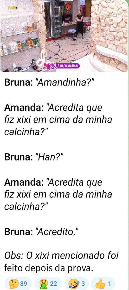 Eu_simplesment's tweet photo. Espia tá falando que o xixi foi depois da prova.

Queremos VAR Boninho https://t.co/Int3b6L8TU