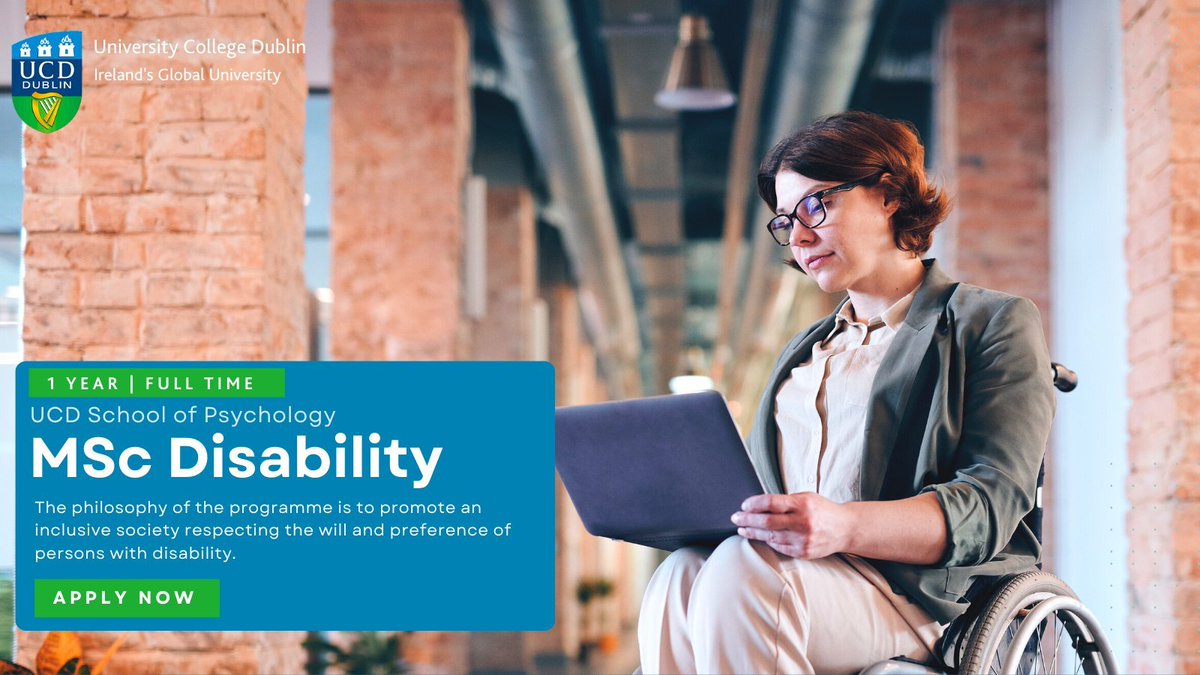 UCD_CDS's tweet photo. Great opportunity for continuous professional development at the University College Dublin!☘️
#SocialWorker #SocialServices #healthcare #Nursing 

Register now #MScDisability for Sept 2023!
https://t.co/al4O1kSX1e @IASW_IRL https://t.co/8dPFBKXXIk