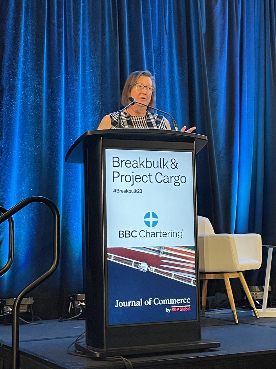 PeterTirschwell's tweet photo. ⁦@Janet_Nodar⁩ who chaired an extraordinary #Breakbulk23 brings the event to a close. See you next year! https://t.co/gacfyYLSCj