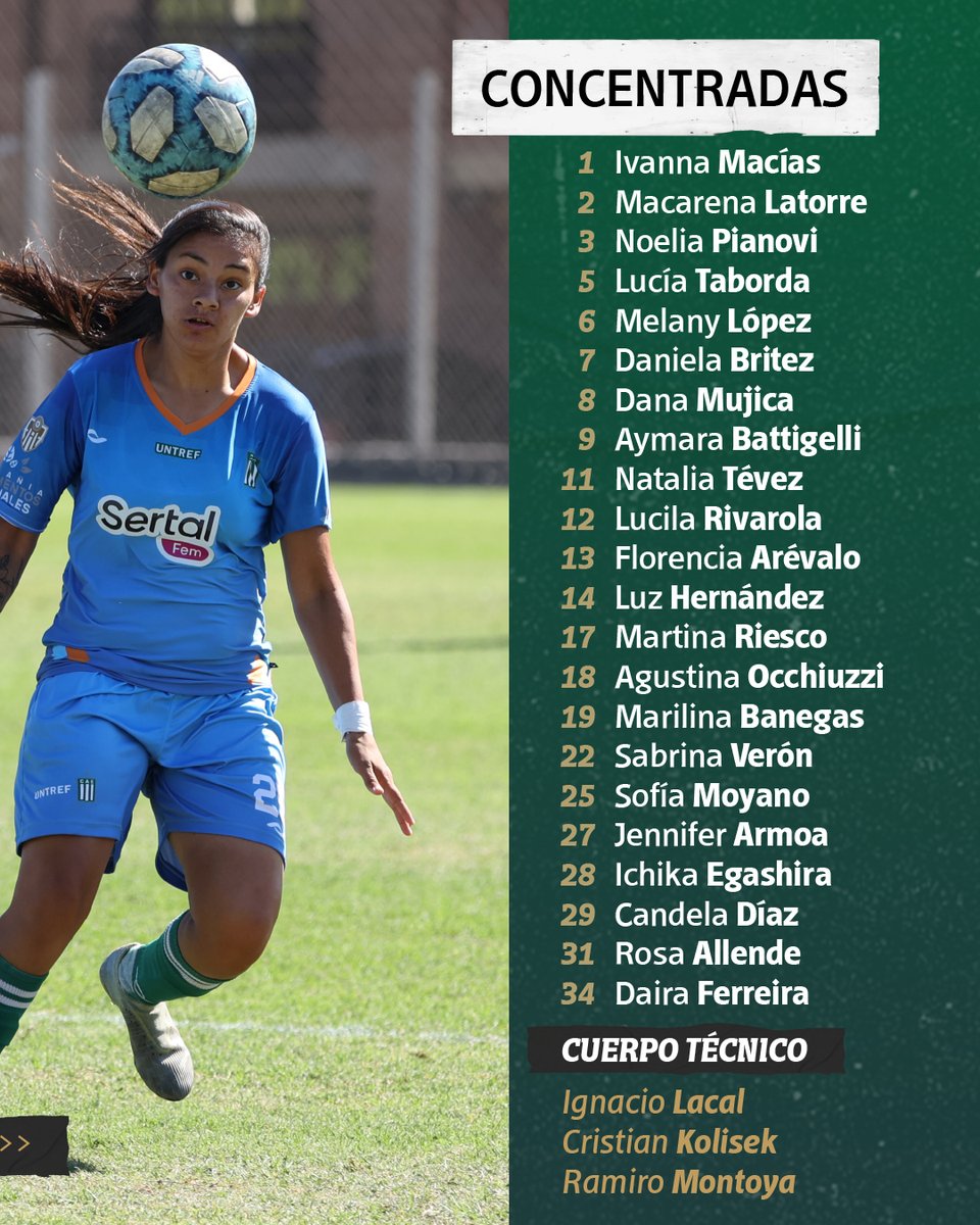 Excursionistas Fútbol Femenino 🇳🇬 (@excursiofutfem) on Twitter photo 🪓 Lista de 2⃣2⃣ convocadas para recibir a <a href="/LasDiablasCAI/">Independiente FutFem</a> en el Coliseo
⚽ #CampeonatoYPF
🆚 Independiente
🕙 Sábado 22/4 - 13.00 hs
📍 Coliseo del Bajo Belgrano
🎫 Socios/as $500 - Invitados/as $1000
💳 Pase de temporada disponible
#SomosElBajoBelgrano 🇳🇬
#DaleUNTREF 🪓 Lista de 2⃣2⃣ convocadas para recibir a <a href="/LasDiablasCAI/">Independiente FutFem</a> en el Coliseo
⚽ #CampeonatoYPF
🆚 Independiente
🕙 Sábado 22/4 - 13.00 hs
📍 Coliseo del Bajo Belgrano
🎫 Socios/as $500 - Invitados/as $1000
💳 Pase de temporada disponible
#SomosElBajoBelgrano 🇳🇬
#DaleUNTREF